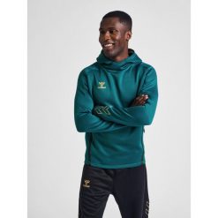 Bluza sportowa męska Hummel hml CIMA z kapturem. Czarne bluzy sportowe męskie HUMMEL, bez wzorów, sportowe, bez kołnierzyka, bez ramiączek. Za 288.95 zł.