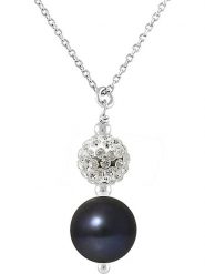 Pearline Srebrny naszyjnik z perłą - dł. 42 cm rozmiar: onesize. Niebieskie naszyjniki damskie Pearline, srebrne. Za 217.99 zł.