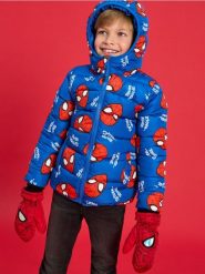 Rękawiczki z polarem i elementami odblaskowymi Spider-Man - czerwony. Czerwone rękawiczki dziecięce Sinsay, z polaru, bez ramiączek. Za 19.99 zł.