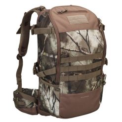 Plecak outdoor Solognac X-Acces 45 litrów Compact camo furtiv. Zielone plecaki damskie SOLOGNAC, bez wzorów, z materiału. Za 299.99 zł.