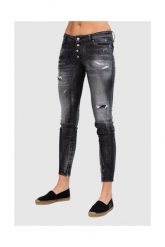 DSQUARED2 Medium waist skinny jeans czarne jeansy damskie. Czarne jeansy damskie Dsquared2. W wyprzedaży za 1,299.99 zł.