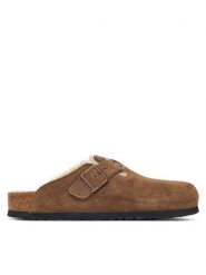 Birkenstock Klapki Boston Shearling 1032440 Brązowy. Brązowe klapki i japonki męskie Birkenstock, ze skóry. Za 854.99 zł.