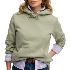 Bluza damska z kapturem Superdry Essential Logo Emb Hb. Zielone bluzy z kapturem damskie Superdry., s, z bawełny. Za 279.65 zł.
