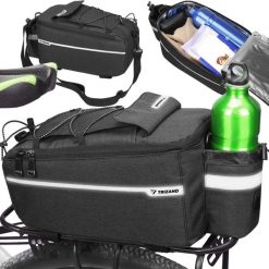 Torba termiczna na rower - 9 litrów - czarna - wodoodporna. Czarne torby męskie na ramię TRIZAND, bez wzorów, z gumy, na ramię, duże. Za 46.90 zł.