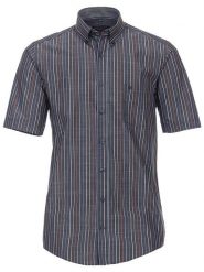 CASAMODA Koszula - Regular fit - w kolorze granatowo-czerwonym rozmiar: M. Czerwone koszule męskie CASAMODA, m, bez wzorów, z bawełny, bez kołnierzyka, bez ramiączek. Za 105.38 zł.