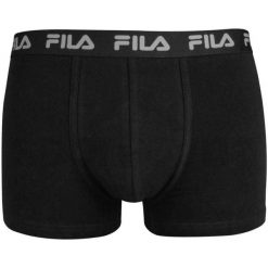 Męskie Bokserki Fila Czarne L - Oddychające i Wygodne. Czarne bokserki męskie Fila, bez wzorów, z bawełny. Za 36.99 zł.