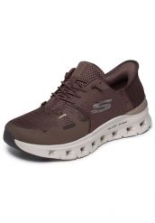 Buty SKECHERS GLIDE-STEP PRO RADIANT STRI Brązowy. Brązowe obuwie treningowe damskie Skechers, na fitness i siłownię. Za 392.99 zł.