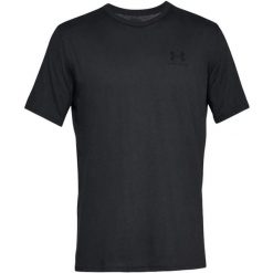 Koszulka fitness męska UNDER ARMOUR Sportstyle z krótkim rękawem. Czarne t-shirty sportowe męskie Under Armour, m, bez ramiączek, na fitness i siłownię. Za 77.84 zł.