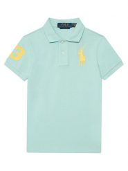 Polo Ralph Lauren Polo 323703635509 Turkusowy Regular Fit. Niebieskie t-shirty chłopięce Polo Ralph Lauren, bez wzorów, z bawełny, bez ramiączek. Za 419.99 zł.