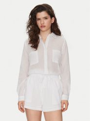 Seafolly Koszula Breeze 55428-TO Biały Regular Fit. Białe koszule damskie Seafolly, m, bez wzorów, z bawełny, bez kołnierzyka, bez ramiączek. Za 219.99 zł.