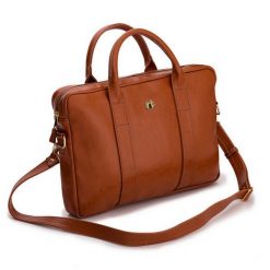 Skórzana torba na laptopa Felice Gold FG04 brązowy vintage. Brązowe torby na laptopa damskie Felice, ze skóry. Za 438.99 zł.