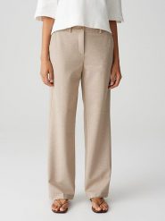 OPUS Spodnie w kolorze beżowym rozmiar: 42. Brązowe spodnie materiałowe damskie Opus, bez wzorów, z materiału. Za 165.99 zł.