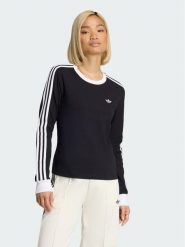 Adidas Bluzka 3 Stripes KD7964 Czarny Slim Fit. Czarne bluzki damskie Adidas, s, bez wzorów, z bawełny, bez ramiączek. Za 178.99 zł.