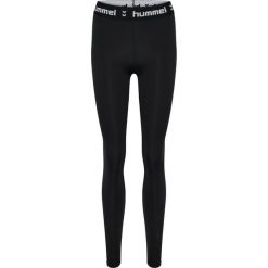 Damskie legginsy Hummel Pulse. Czarne legginsy damskie HUMMEL, bez wzorów, z materiału, na fitness i siłownię. Za 196.00 zł.