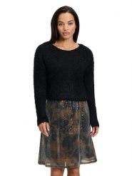 CARTOON Sukienka w kolorze czarno-brązowym rozmiar: 36. Brązowe sukienki damskie Cartoon, na co dzień, bez wzorów, bez kołnierzyka, bez ramiączek, midi, proste. Za 143.90 zł.