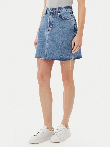 Pepe Jeans Spódnica jeansowa PL901124 Niebieski Regular Fit. Niebieskie spódniczki damskie Pepe Jeans, m, bez wzorów, z bawełny. Za 159.99 zł.