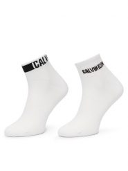 Calvin Klein Skarpety długie 701241735 Biały. Białe skarpetki męskie CALVIN KLEIN, bez wzorów, z bawełny. Za 59.99 zł.