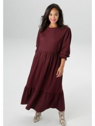 Aniston Sukienka w kolorze bordowym rozmiar: 48. Czerwone sukienki damskie Aniston, bez wzorów, bez kołnierzyka, bez ramiączek, maxi. Za 108.74 zł.