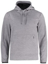 Clique Oakdale bluza z kapturem funkcjonalna szary melanż – grey melange. Szare bluzy sportowe męskie CLIQUE, m, z materiału. Za 226.96 zł.