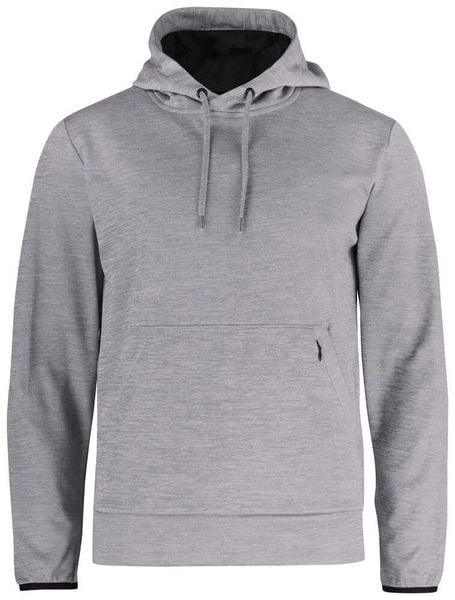 Clique Oakdale bluza z kapturem funkcjonalna szary melanż – grey melange. Szare bluzy sportowe męskie CLIQUE, m, z materiału. Za 226.96 zł.