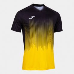 Koszulka do piłki nożnej męska Joma Tiger IV. Czarne t-shirty sportowe męskie Joma, m, bez ramiączek, do piłki nożnej. Za 91.00 zł.