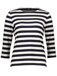 More & More Koszulka w kolorze czarno-białym rozmiar: 46. Białe bluzki damskie MORE & MORE, bez wzorów, bez kołnierzyka, bez ramiączek. Za 170.47 zł.