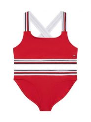Tommy Hilfiger Strój kąpielowy UG0UG00823 Czerwony. Czerwone stroje kąpielowe dziewczęce Tommy Hilfiger, bez wzorów, z syntetyku. Za 209.99 zł.