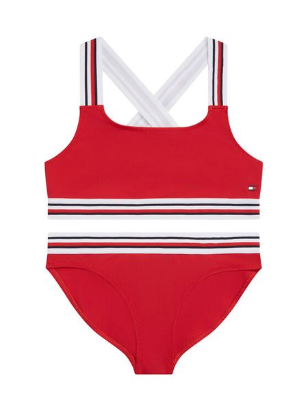 Tommy Hilfiger Strój kąpielowy UG0UG00823 Czerwony. Czerwone stroje kąpielowe dziewczęce Tommy Hilfiger, bez wzorów, z syntetyku. Za 209.99 zł.