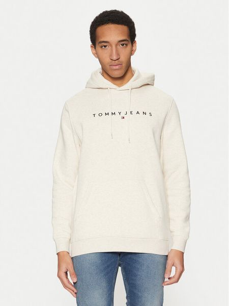 Tommy Jeans Bluza DM0DM20746 Beżowy Regular Fit. Brązowe bluzy bez kaptura męskie Tommy Jeans, m, z bawełny. Za 259.99 zł.