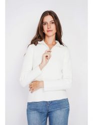 William de Faye Sweter w kolorze białym rozmiar: 36. Białe golfy damskie William De Faye, bez wzorów, ze splotem, bez ramiączek. Za 104.99 zł.