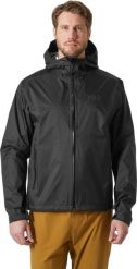 Kurtka przeciwdeszczowa męska Helly Hansen Loke Terra Jacket. Czarne kurtki męskie Helly Hansen, m, bez wzorów, z materiału, klasyczne, z kapturem. Za 646.50 zł.