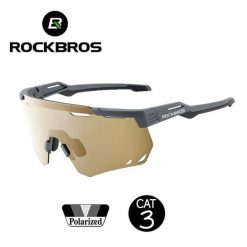 Okulary polaryzacyjne ROCKBROS. Brązowe okulary przeciwsłoneczne męskie ROCKBROS, z materiału. Za 117.44 zł.