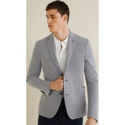 Mango Man - Marynarka Sanday. Niebieskie marynarki męskie Mango Man, bez wzorów, z bawełny. W wyprzedaży za 149.90 zł.