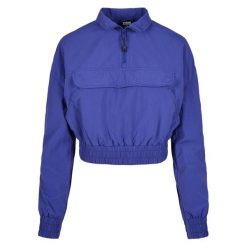 Kurtka damska Urban Classics cropped crinkle nylon. Niebieskie kurtki damskie Urban Classics, bez wzorów, z nylonu, bez kaptura. Za 214.00 zł.