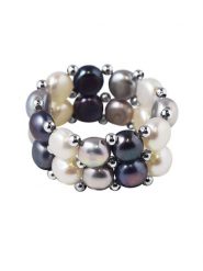 Mitzuko Pierścionek perłowy w kolorze kremowo-szaro-tahiti rozmiar: onesize. Brązowe pierścionki damskie Mitzuko, z perłą, srebrne. Za 183.59 zł.