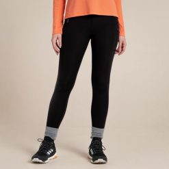 Damskie legginsy termiczne Craghoppers Kiwi Pro. Czarne legginsy damskie CRAGHOPPERS, na zimę, bez wzorów, z materiału, na fitness i siłownię. Za 381.30 zł.