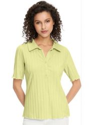 Heine Koszulka polo w kolorze khaki rozmiar: 46. Brązowe bluzki damskie Heine, bez wzorów, bez kołnierzyka, bez ramiączek. Za 43.95 zł.