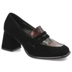 Czarne Półbuty Clasicco Eleganckie Skórzane Buty Damskie. Czarne półbuty damskie Clasicco, bez wzorów, eleganckie, bez obcasa, na słupku. Za 319.00 zł.