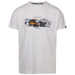 T-shirt Trespass Horton. Białe t-shirty męskie Trespass, l, bez wzorów, z bawełny, bez kołnierzyka. Za 119.95 zł.