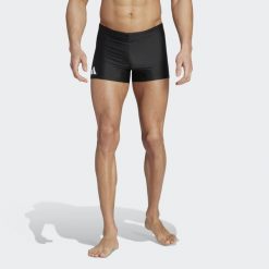 Bokserki do pływania Solid. Białe bokserki męskie Adidas, bez wzorów, z materiału. Za 109.00 zł.