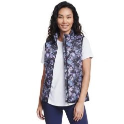 Kamizelka turystyczna damska Cozy Fit Printed Vest. Czarne kamizelki damskie Skechers, l, z materiału. Za 269.99 zł.
