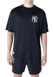 T-Shirt New Era League Essentials Tee Neyyan Dorośli. Czarne t-shirty męskie New Era, s, bez wzorów, z poliesteru, bez kołnierzyka. Za 157.00 zł.