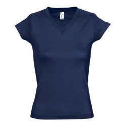 Koszulka Damska Z Dekoltem Moon V. Niebieskie bluzki damskie SOL'S, s, bez wzorów, sportowe, bez kołnierzyka, bez ramiączek. Za 39.99 zł.