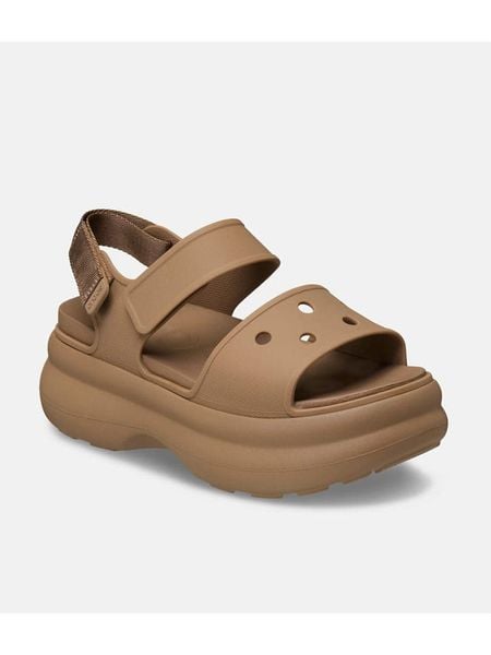 Crocs Sandały "Soho Y" w kolorze jasnobrązowym rozmiar: 39/40. Brązowe sandały damskie Crocs, bez wzorów, bez obcasa. Za 191.45 zł.