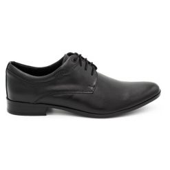 Lukas Buty męskie wizytowe 263LU czarne. Czarne buty wizytowe męskie z jeansu, bez zapięcia. Za 367.89 zł.
