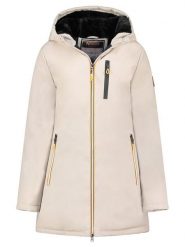 Geographical Norway Parka "Cassim" w kolorze kremowym rozmiar: L. Brązowe parki damskie Geographical Norway, l, bez wzorów. Za 147.91 zł.