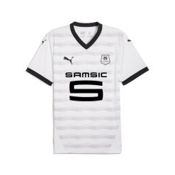 Męska koszulka wyjazdowa Stade Rennais F.C. PUMA White Black. Białe t-shirty sportowe męskie Puma, l, bez ramiączek, do piłki nożnej. Za 449.00 zł.