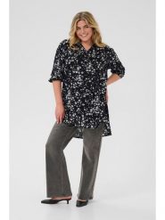 KAFFE curve Bluzka "Sonna" w kolorze czarno-białym rozmiar: 42. Białe bluzki damskie KAFFE curve, s, bez wzorów, z wiskozy, klasyczne, bez kołnierzyka, bez ramiączek. Za 104.99 zł.