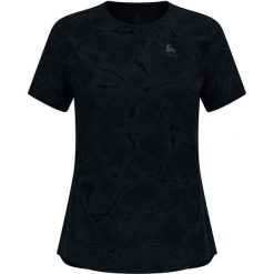Koszulka damska do biegania ODLO Zeroweight Engineered Chill-Tec. Czarne bluzki damskie Odlo, xl, bez wzorów, sportowe, bez kołnierzyka, bez ramiączek. W wyprzedaży za 269.99 zł.