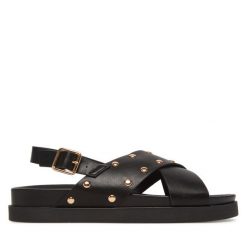Sandały ONLY Shoes. Czarne sandały damskie ONLY Shoes, bez wzorów, bez obcasa, na płaskiej podeszwie. Za 119.99 zł.